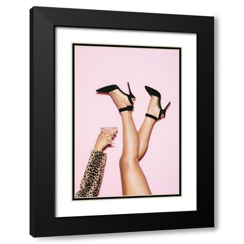 Cheers Leo Black Modern Wood Framed Art Print with Double Matting by 1x Studio III