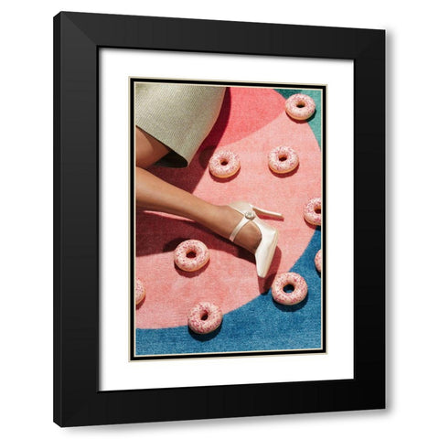 Pink Picnic #01 Black Modern Wood Framed Art Print with Double Matting by 1x Studio III
