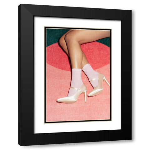 Chill with Me Black Modern Wood Framed Art Print with Double Matting by 1x Studio III