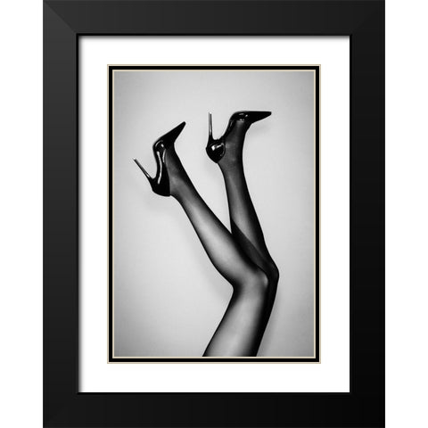 Kick up Your Heels #03 Black Modern Wood Framed Art Print with Double Matting by 1x Studio III