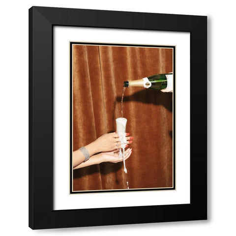 Celebration #02 Black Modern Wood Framed Art Print with Double Matting by 1x Studio III