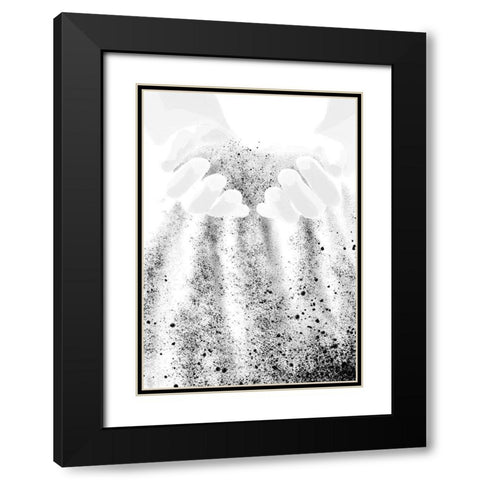 Sand Black Modern Wood Framed Art Print with Double Matting by 1x Studio II