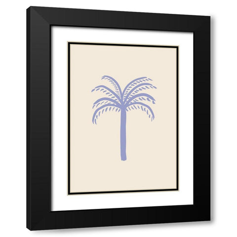 Lilac Palm Black Modern Wood Framed Art Print with Double Matting by 1x Studio