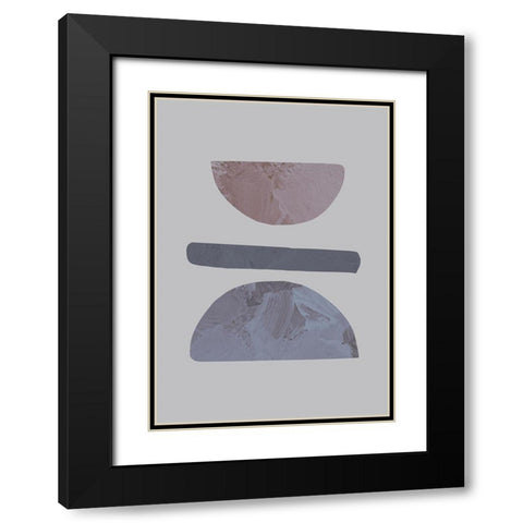 Balance No 01 Black Modern Wood Framed Art Print with Double Matting by 1x Studio