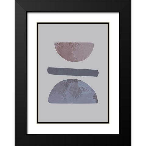 Balance No 01 Black Modern Wood Framed Art Print with Double Matting by 1x Studio