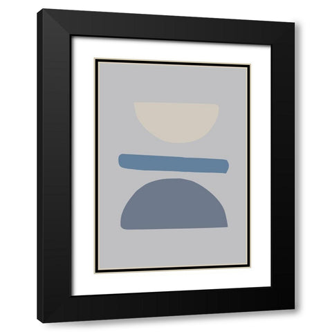 Balance No 02 Black Modern Wood Framed Art Print with Double Matting by 1x Studio