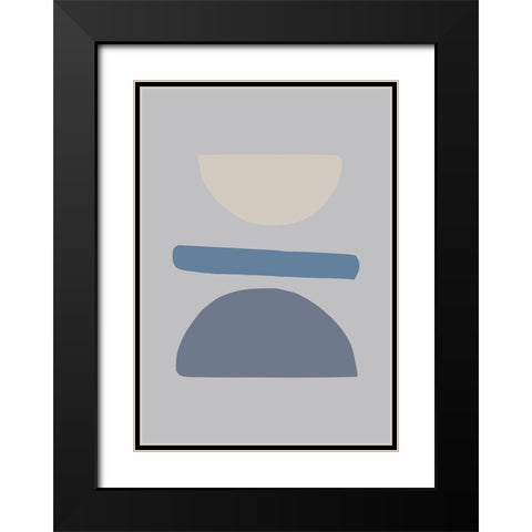 Balance No 02 Black Modern Wood Framed Art Print with Double Matting by 1x Studio