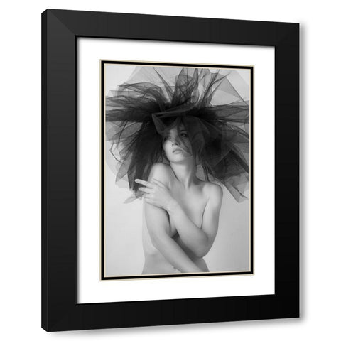 Mary Black Modern Wood Framed Art Print with Double Matting by Franke, Ruth