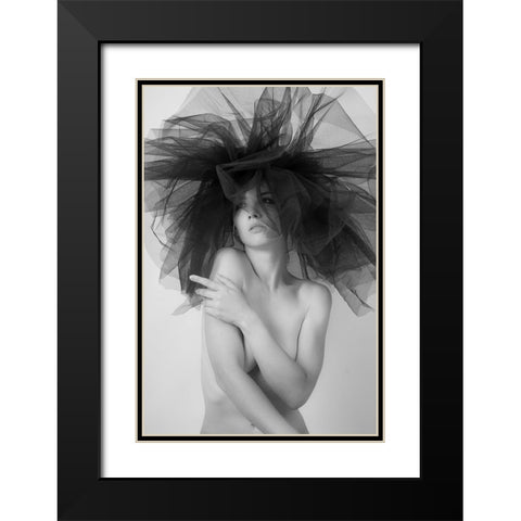 Mary Black Modern Wood Framed Art Print with Double Matting by Franke, Ruth