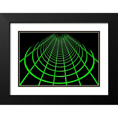 The Green Way Black Modern Wood Framed Art Print with Double Matting by Joosten, Lus