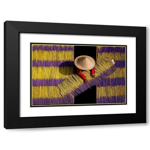 Drying Incenses Black Modern Wood Framed Art Print with Double Matting by Herliyanto, Gatot