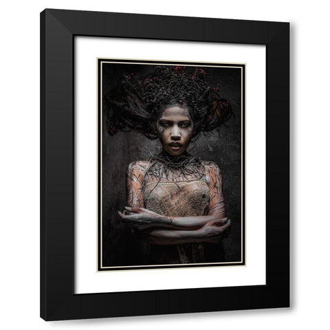 Natural Black Modern Wood Framed Art Print with Double Matting by Tesching, Klaus