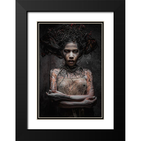Natural Black Modern Wood Framed Art Print with Double Matting by Tesching, Klaus