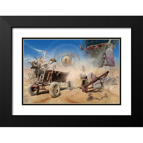 Pc_V0721 Black Modern Wood Framed Art Print with Double Matting by Penchev, Radoslav