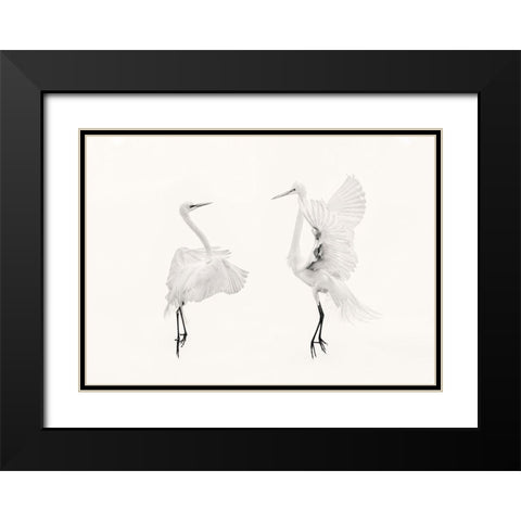 You And Me Black Modern Wood Framed Art Print with Double Matting by Zhao, Qing
