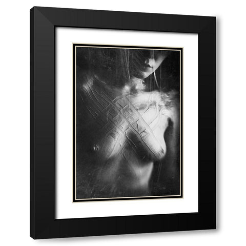 Untitled Black Modern Wood Framed Art Print with Double Matting by Bousca, Bogdan