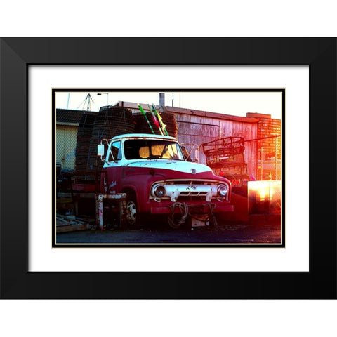 Dilapidated Docks Black Modern Wood Framed Art Print with Double Matting by Wakefield, Tanner