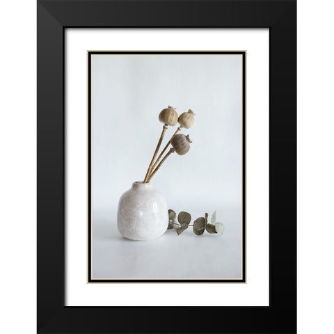 Light Touches Gently Black Modern Wood Framed Art Print with Double Matting by Kiral, Cicek