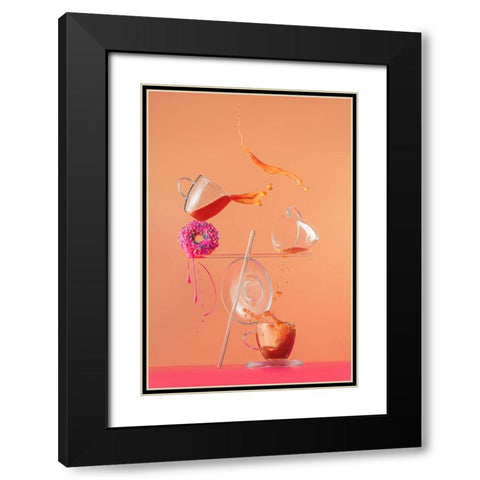 Pink Glazing Black Modern Wood Framed Art Print with Double Matting by Belenko, Dina