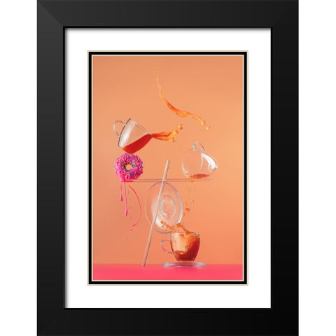 Pink Glazing Black Modern Wood Framed Art Print with Double Matting by Belenko, Dina
