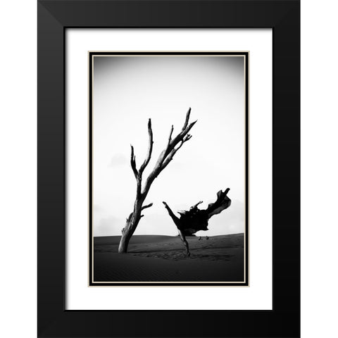 Contrast Black Modern Wood Framed Art Print with Double Matting by Abu, Dekel