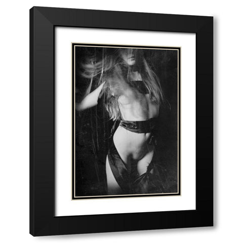 Untitled Black Modern Wood Framed Art Print with Double Matting by Bousca, Bogdan