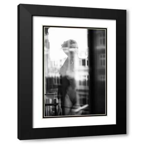 Mirror Black Modern Wood Framed Art Print with Double Matting by Kaminski, Lukas