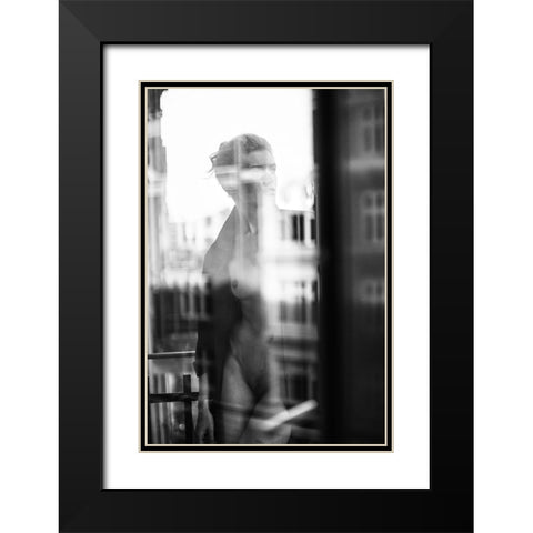 Mirror Black Modern Wood Framed Art Print with Double Matting by Kaminski, Lukas