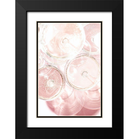 Champagne tower_4 Black Modern Wood Framed Art Print with Double Matting by 1x Studio III
