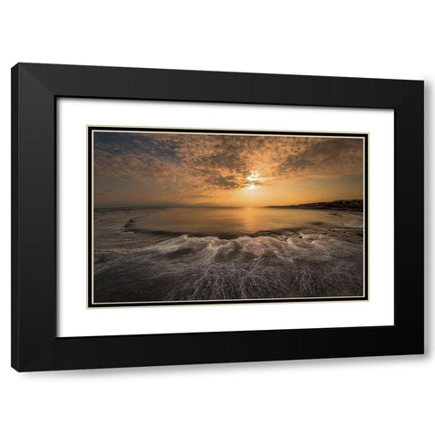 Structure Of Salt Black Modern Wood Framed Art Print with Double Matting by Telhami, Isam