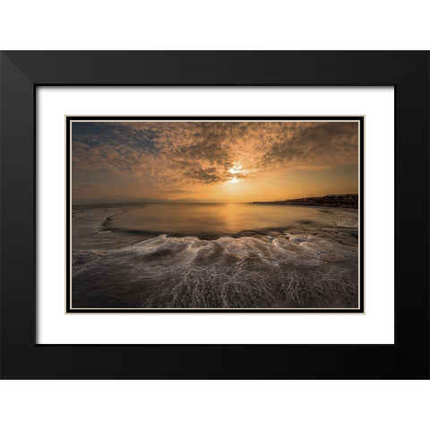Structure Of Salt Black Modern Wood Framed Art Print with Double Matting by Telhami, Isam