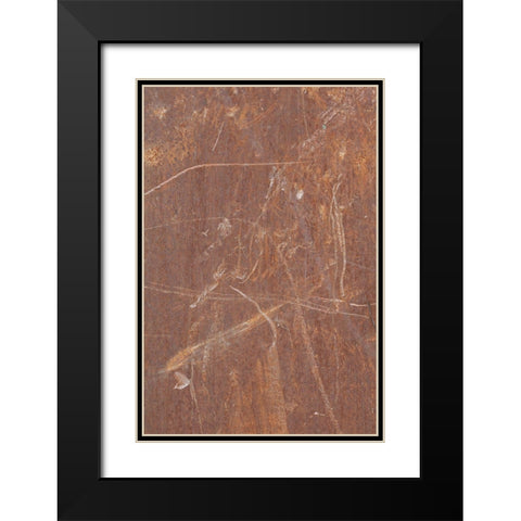 Sheet Metal Wall_1 Black Modern Wood Framed Art Print with Double Matting by 1x Studio III