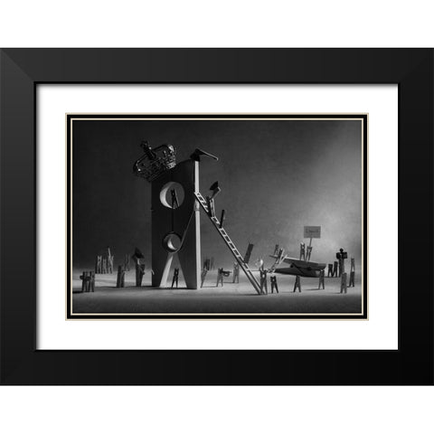 The Revolution Black Modern Wood Framed Art Print with Double Matting by Ivanova, Victoria