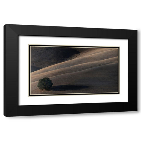 Soon My Shadow Will Dissolve Black Modern Wood Framed Art Print with Double Matting by Moretti, Claudio