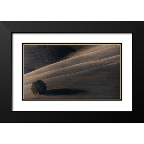 Soon My Shadow Will Dissolve Black Modern Wood Framed Art Print with Double Matting by Moretti, Claudio