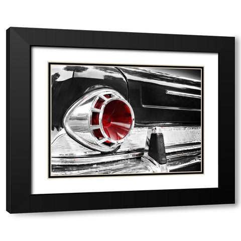 Us Classic Car 1963 New Yorker Rear Abstract Black Modern Wood Framed Art Print with Double Matting by Gube, Beate