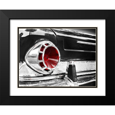 Us Classic Car 1963 New Yorker Rear Abstract Black Modern Wood Framed Art Print with Double Matting by Gube, Beate