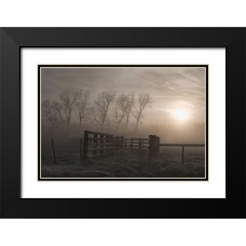Hazy Morning Symphony Black Modern Wood Framed Art Print with Double Matting by Depaepe, Yvette