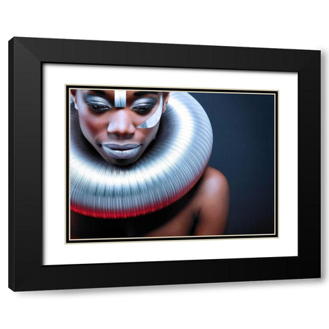 Ice Queen Black Modern Wood Framed Art Print with Double Matting by Conti, Simone