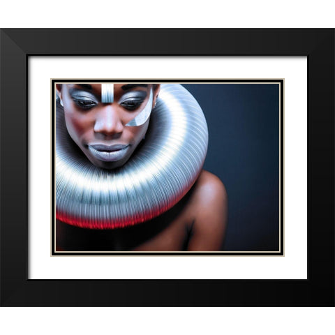 Ice Queen Black Modern Wood Framed Art Print with Double Matting by Conti, Simone