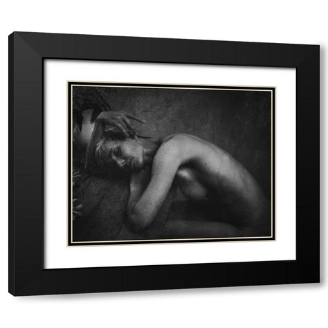The Sleeping.... Black Modern Wood Framed Art Print with Double Matting by Kurz, Christian
