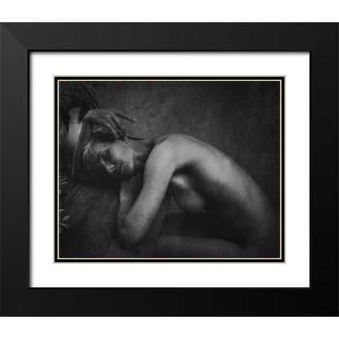 The Sleeping.... Black Modern Wood Framed Art Print with Double Matting by Kurz, Christian