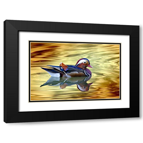 Golden Black Modern Wood Framed Art Print with Double Matting by Bencic, Bojan