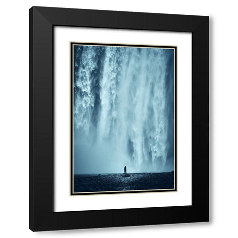Be Like Water Black Modern Wood Framed Art Print with Double Matting by Souhuwat, Leroy