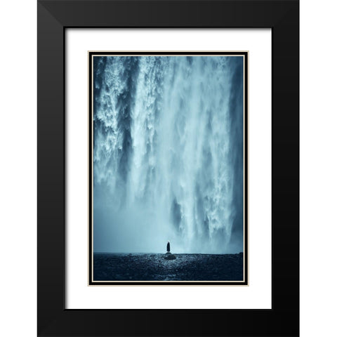 Be Like Water Black Modern Wood Framed Art Print with Double Matting by Souhuwat, Leroy