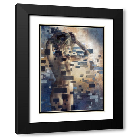 Untitled Black Modern Wood Framed Art Print with Double Matting by Gerber, Charlaine