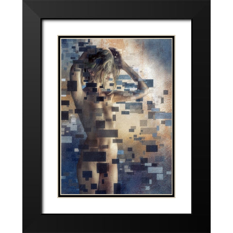 Untitled Black Modern Wood Framed Art Print with Double Matting by Gerber, Charlaine