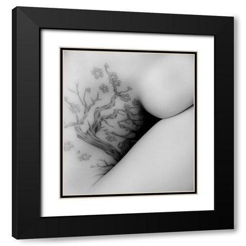 Arbre En El Cos Black Modern Wood Framed Art Print with Double Matting by Noguera, Cesc