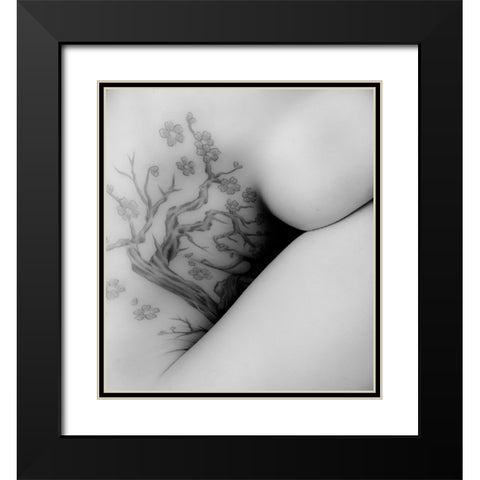 Arbre En El Cos Black Modern Wood Framed Art Print with Double Matting by Noguera, Cesc