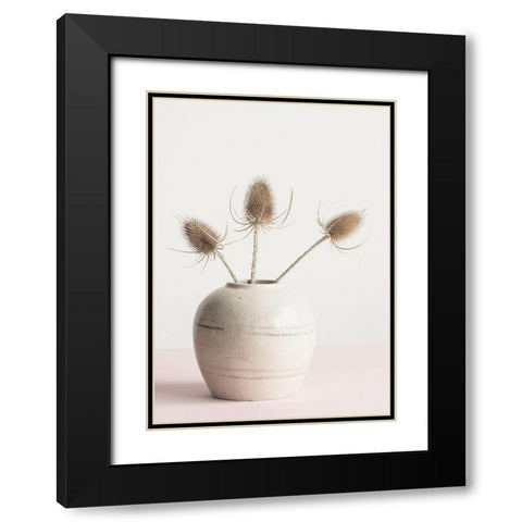 Dried flowers in vase Black Modern Wood Framed Art Print with Double Matting by 1x Studio III